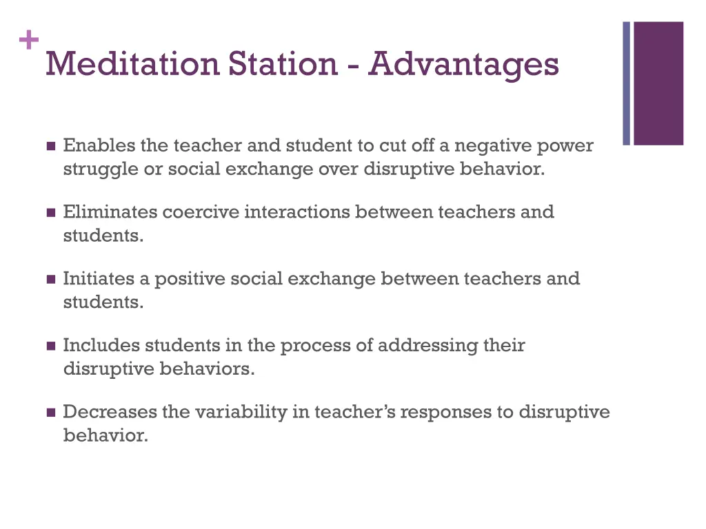 meditation station advantages