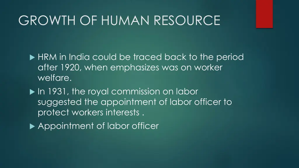 growth of human resource