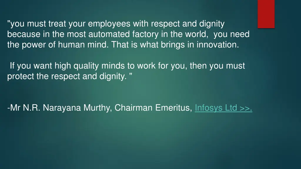 you must treat your employees with respect