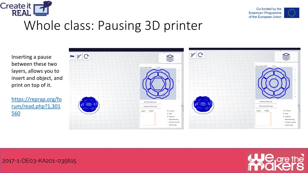 whole class pausing 3d printer