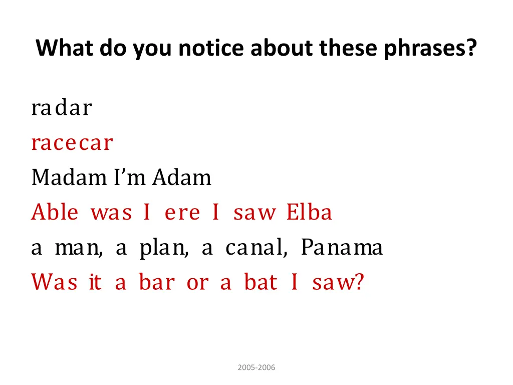 what do you notice about these phrases