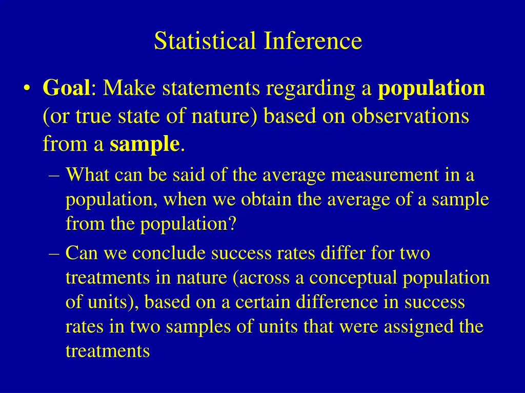 statistical inference
