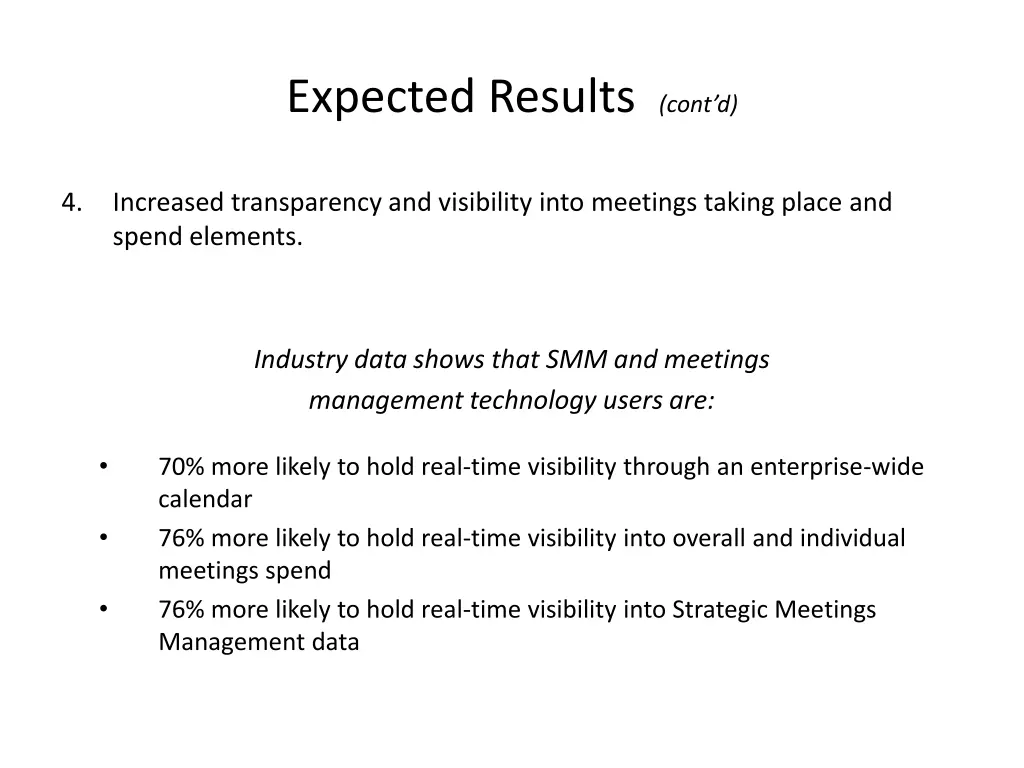 expected results cont d