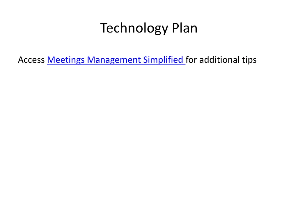 technology plan