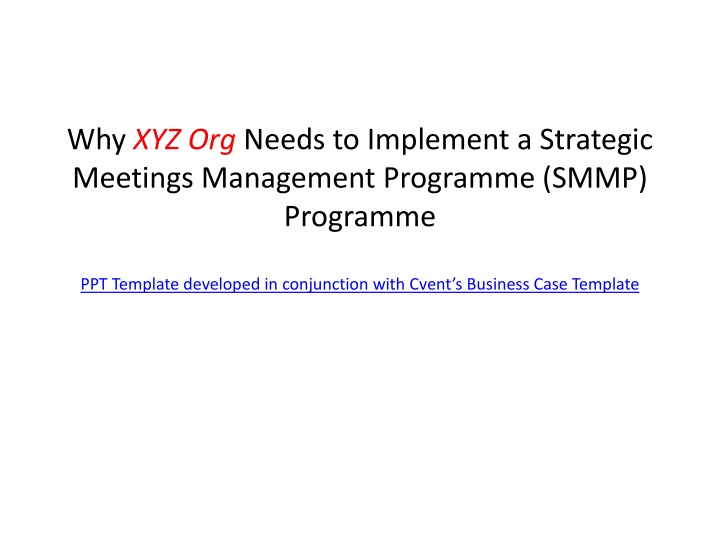 why xyz org needs to implement a strategic