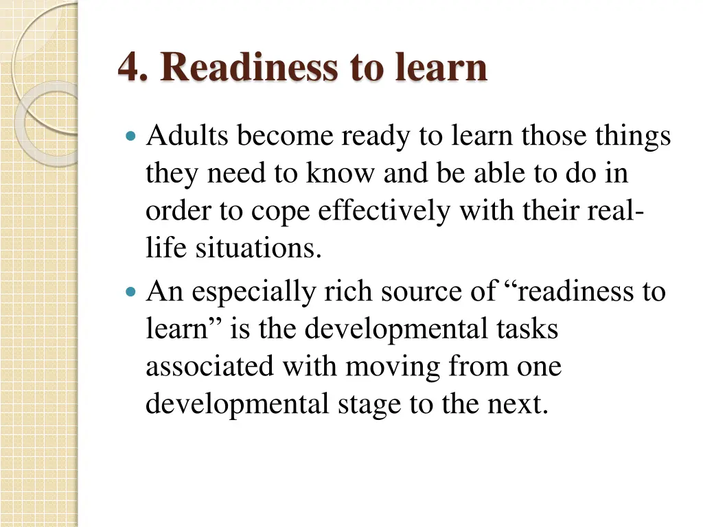 4 readiness to learn
