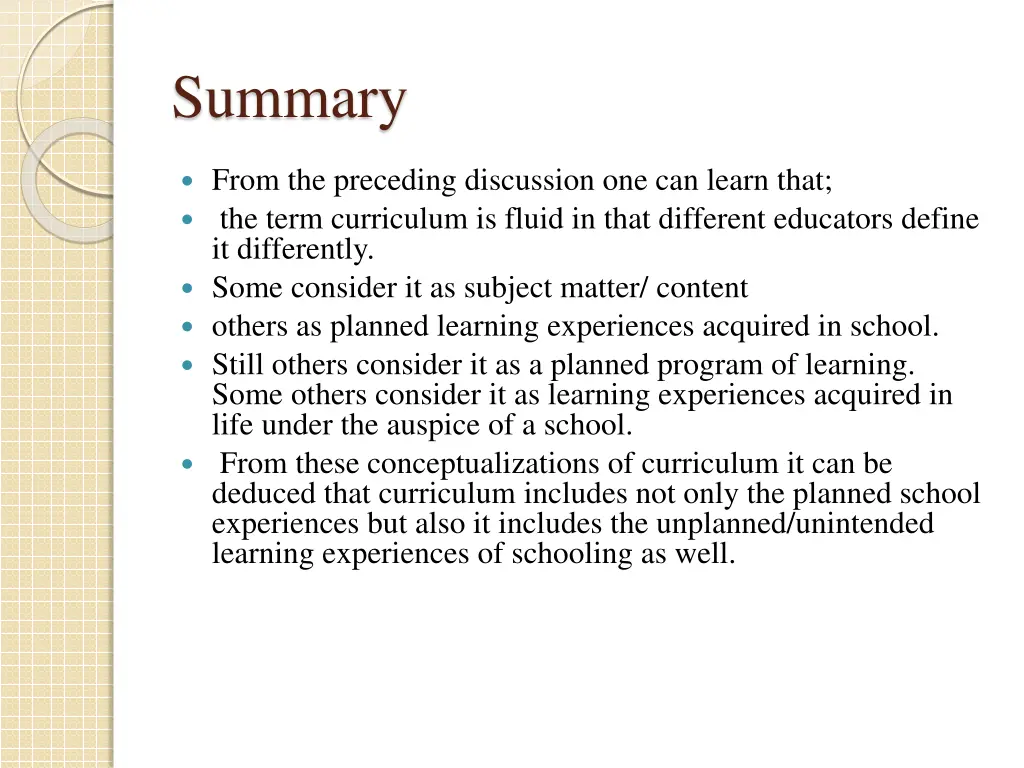 summary