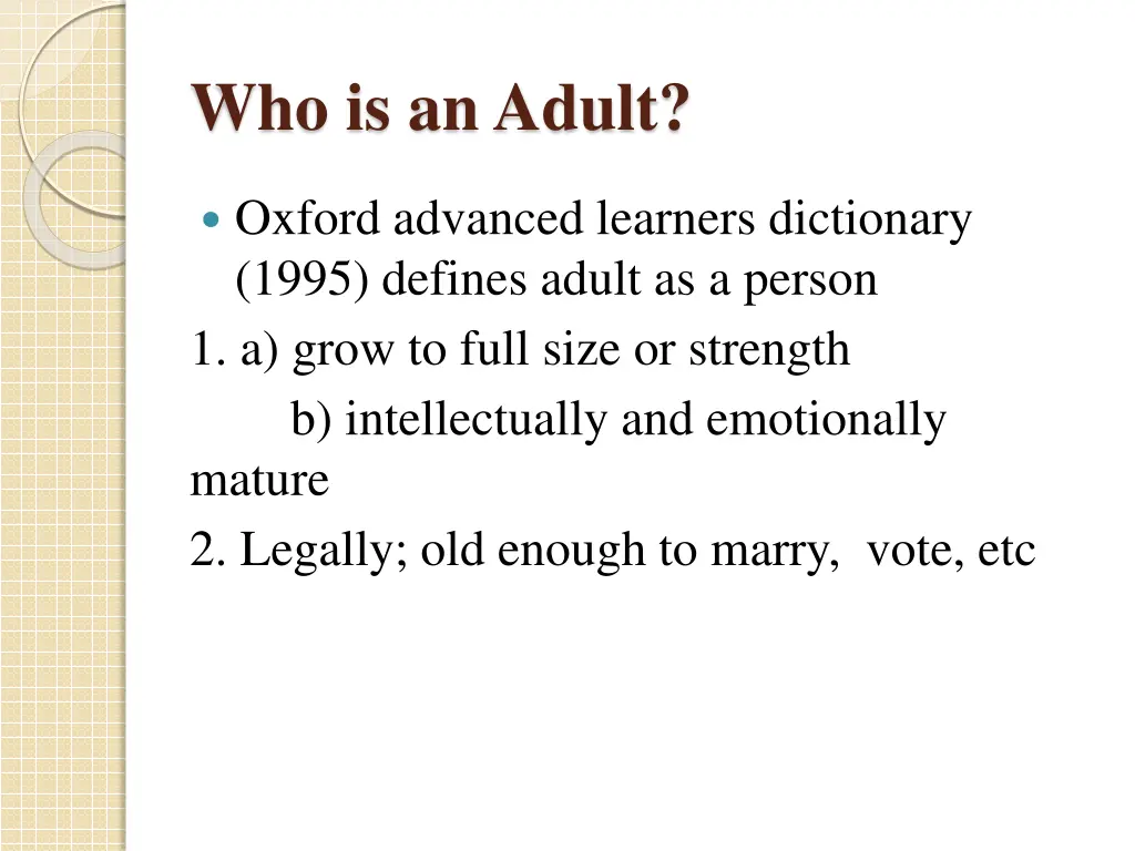 who is an adult
