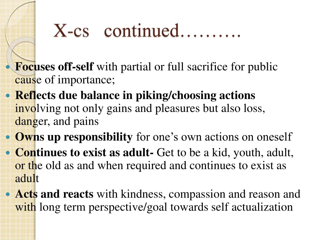 x cs continued