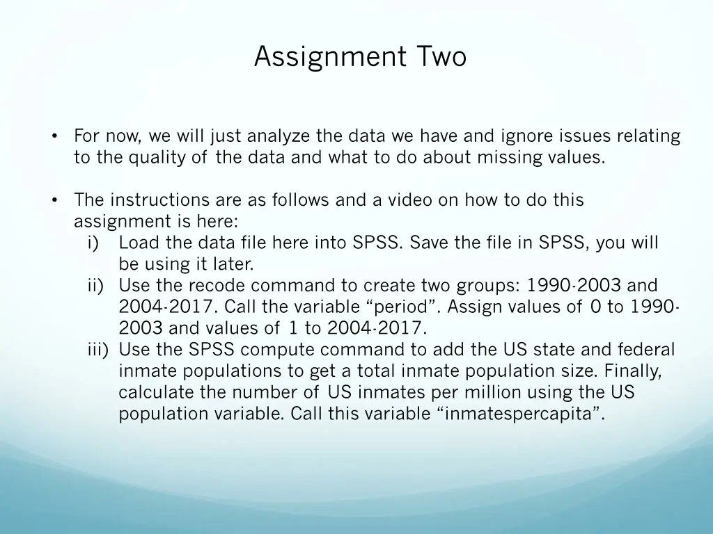 assignment two 1