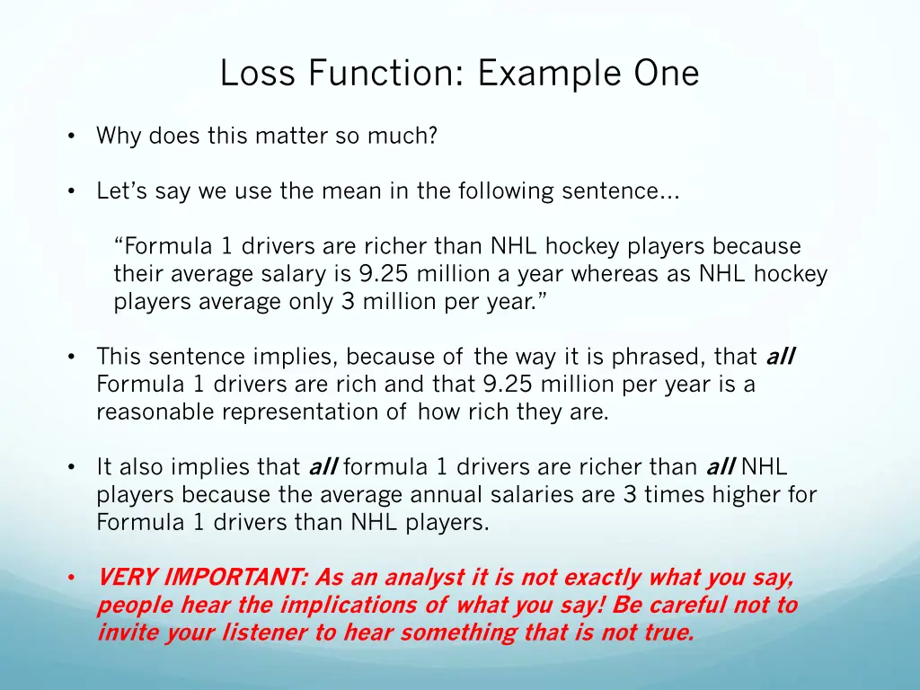 loss function example one 1