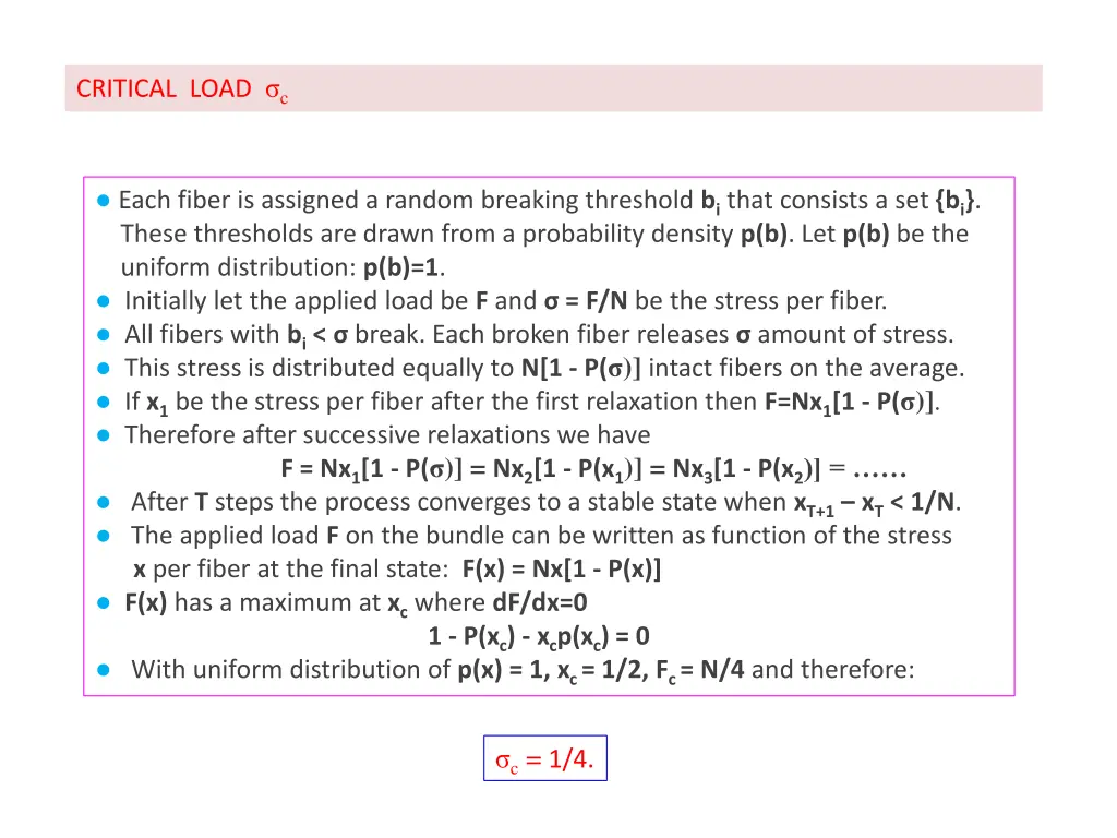 critical load c