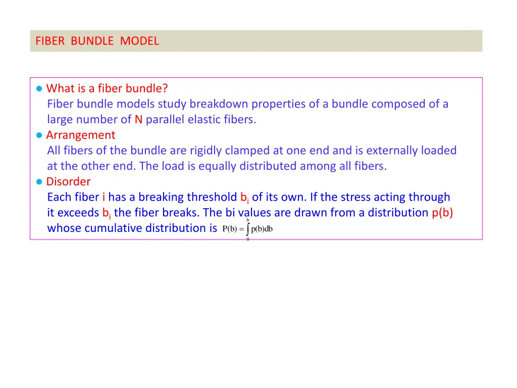 fiber bundle model