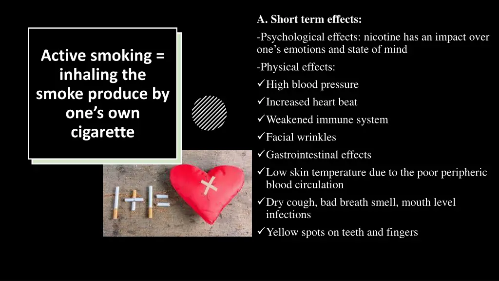 a short term effects psychological effects