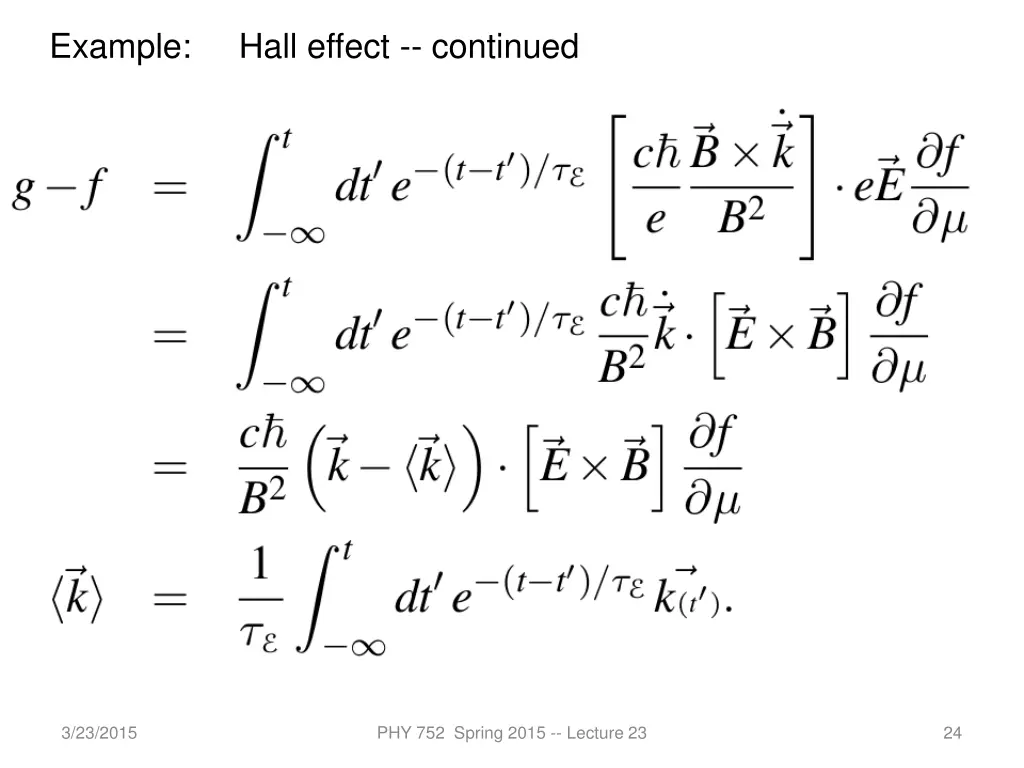 example hall effect continued 1