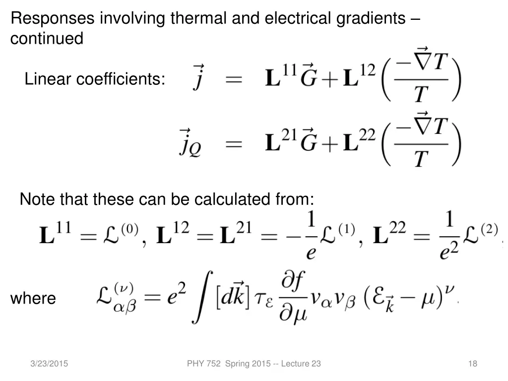 responses involving thermal and electrical 1