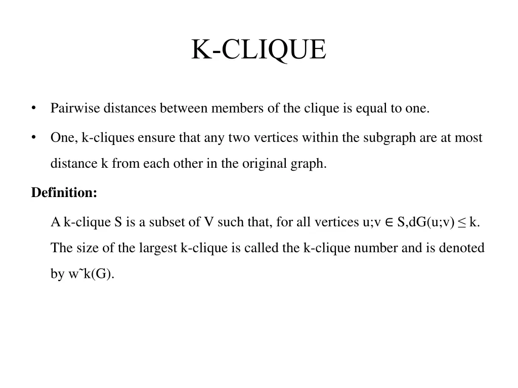 k clique