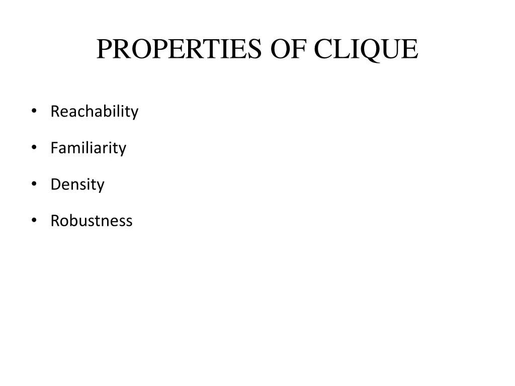 properties of clique