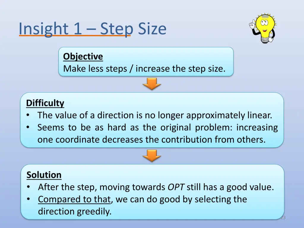 insight 1 step size