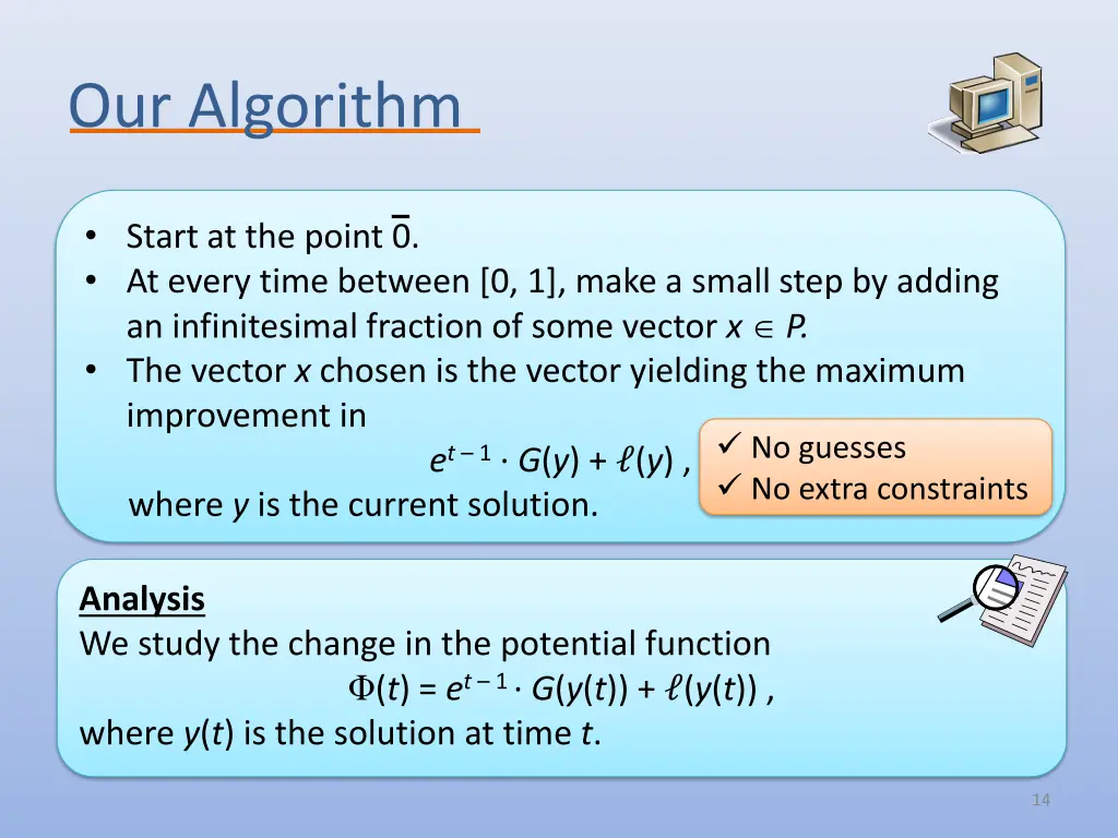 our algorithm
