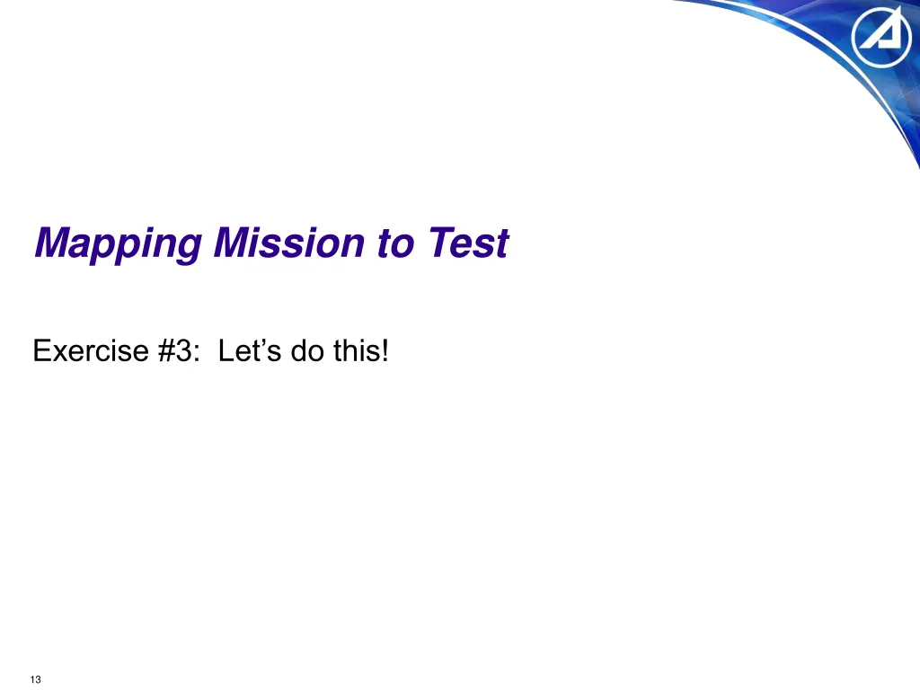 mapping mission to test