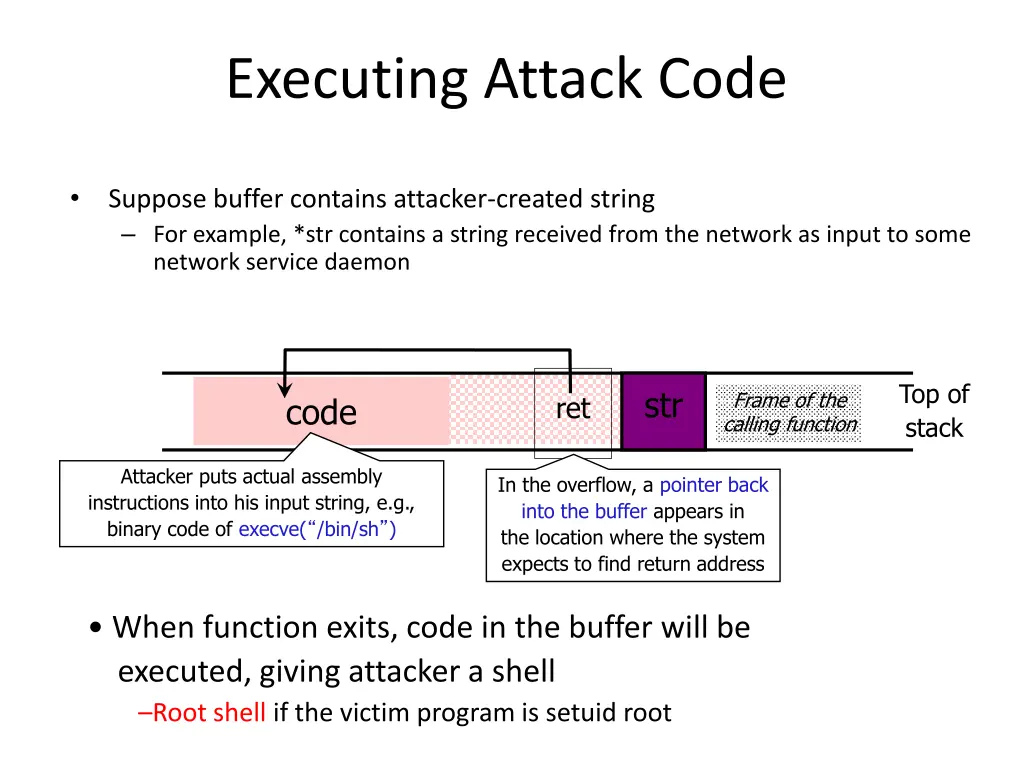 executing attack code
