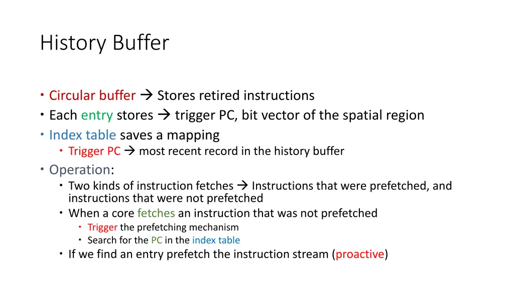 history buffer