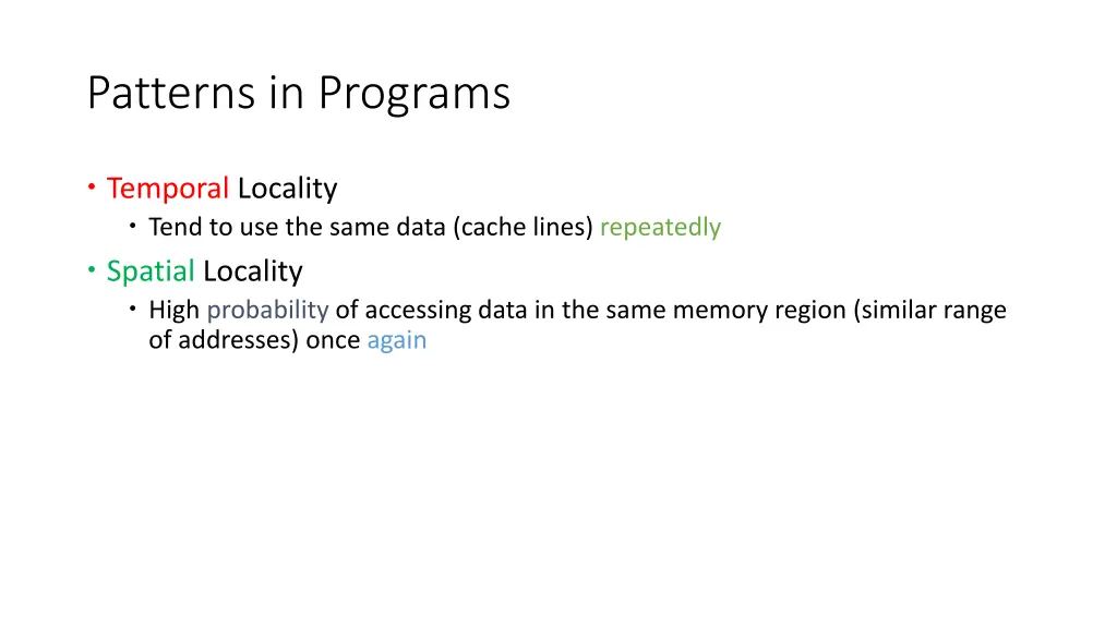 patterns in programs