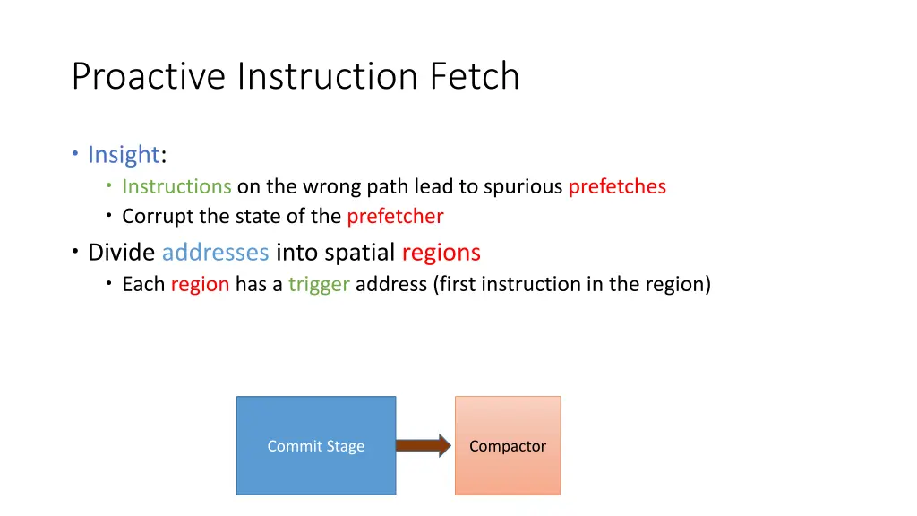 proactive instruction fetch