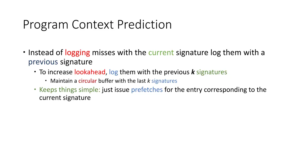 program context prediction