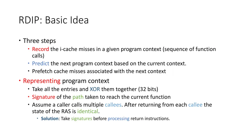 rdip basic idea