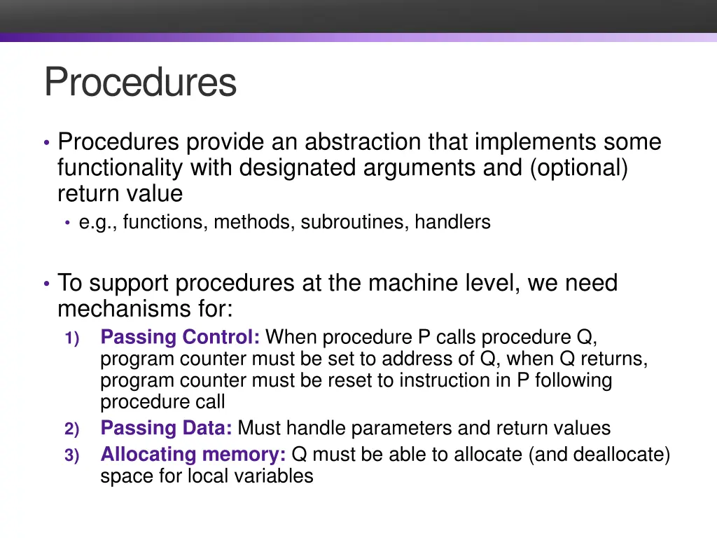 procedures