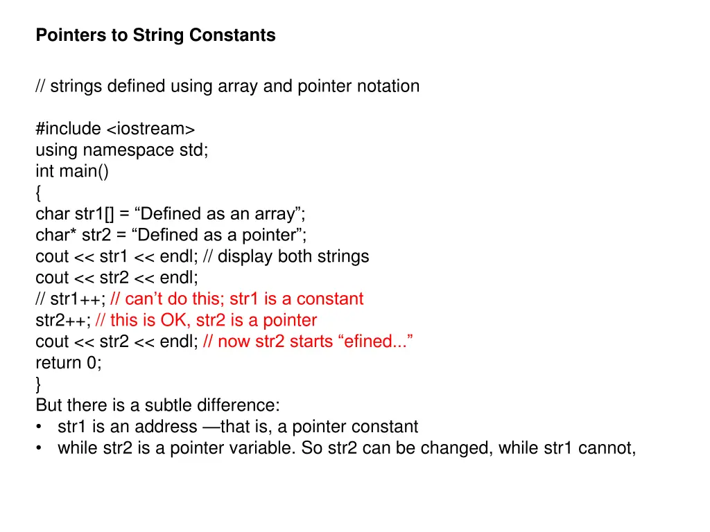 pointers to string constants
