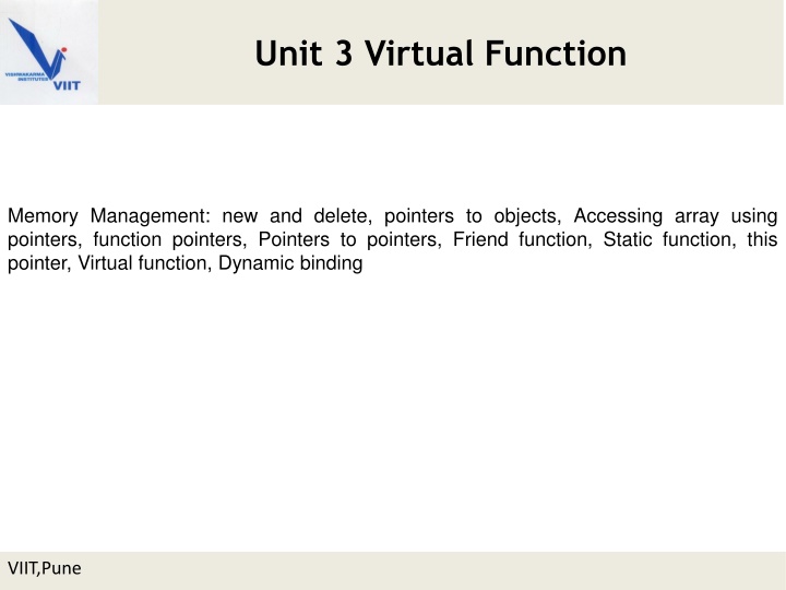unit 3 virtual function