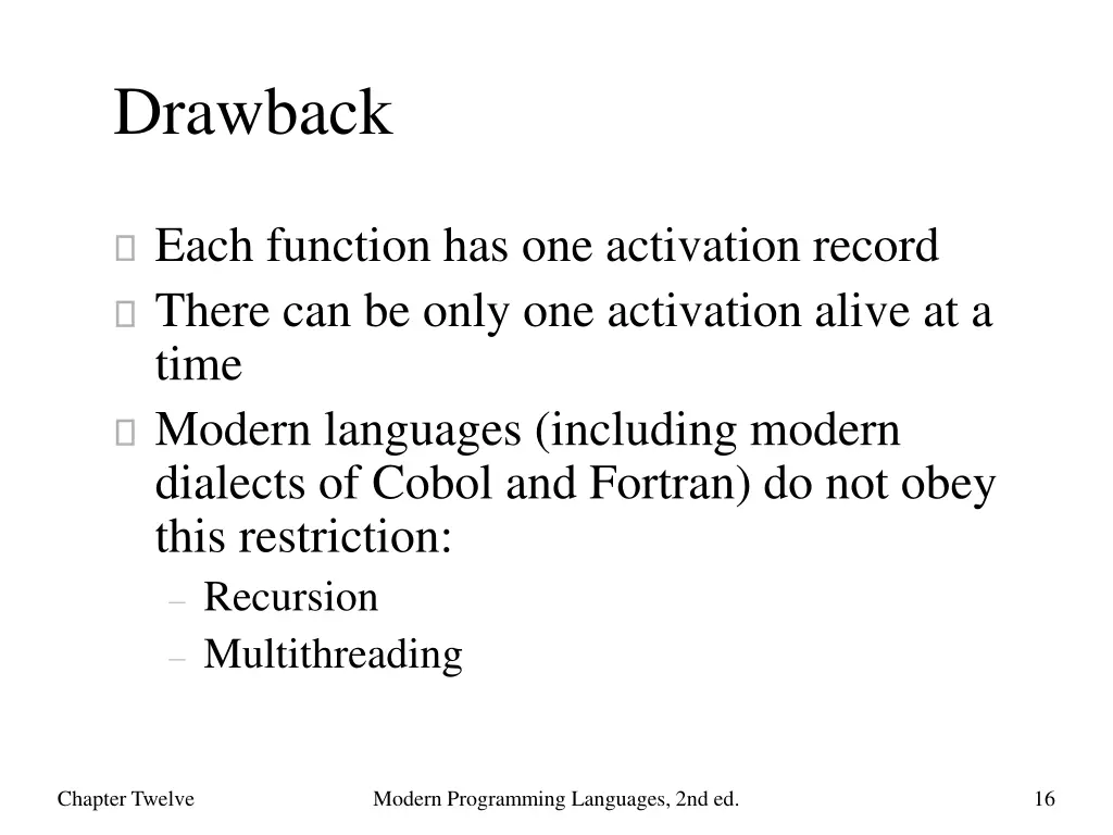 drawback