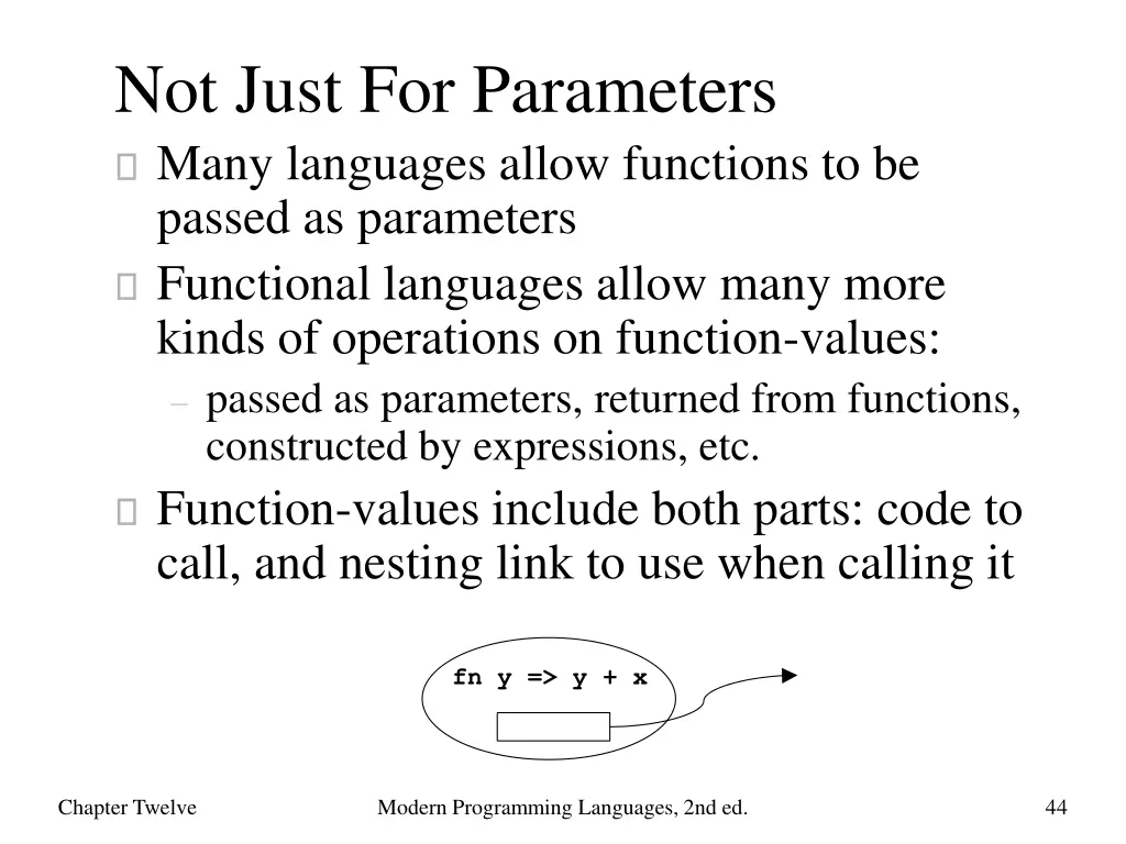 not just for parameters many languages allow