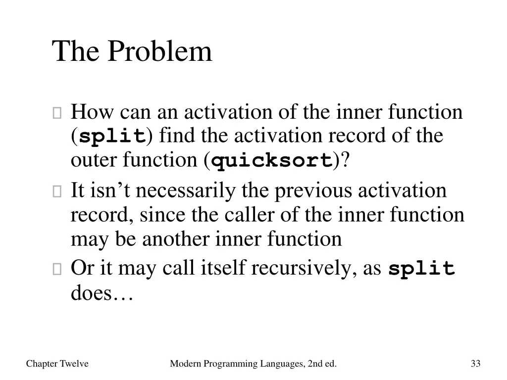 the problem
