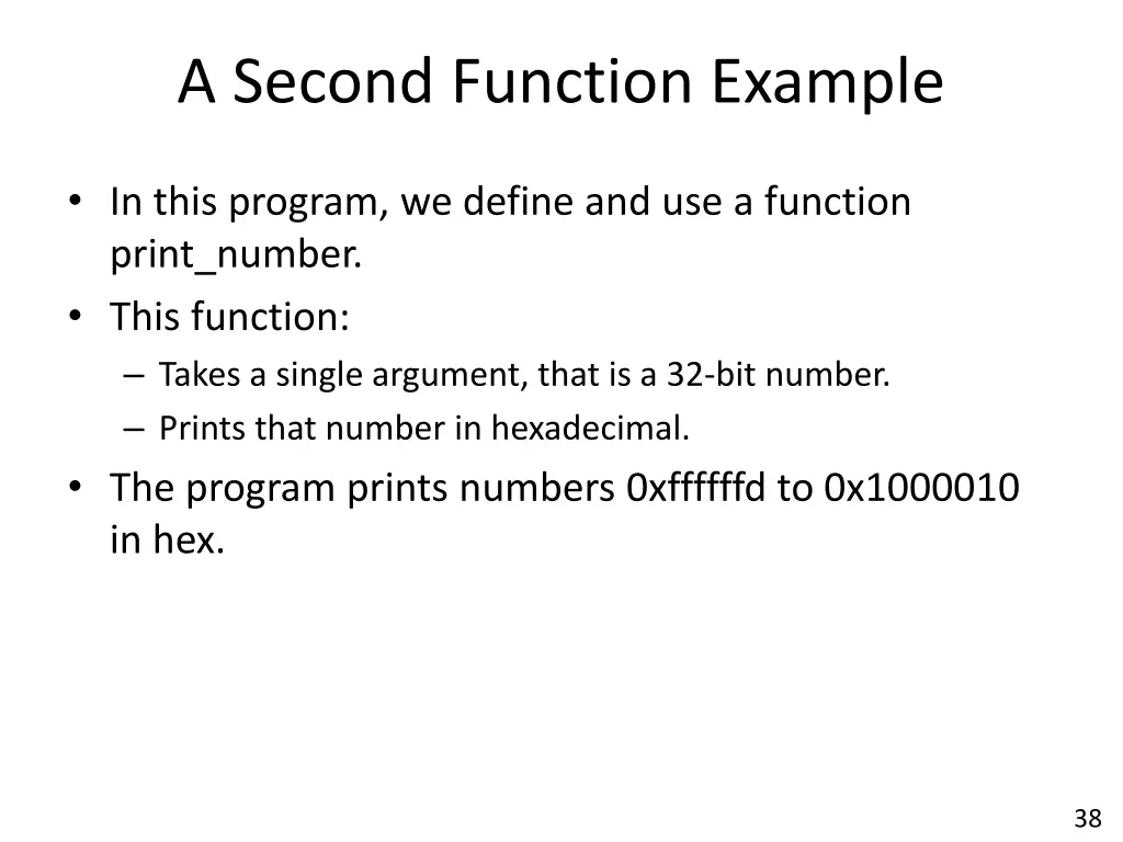 a second function example