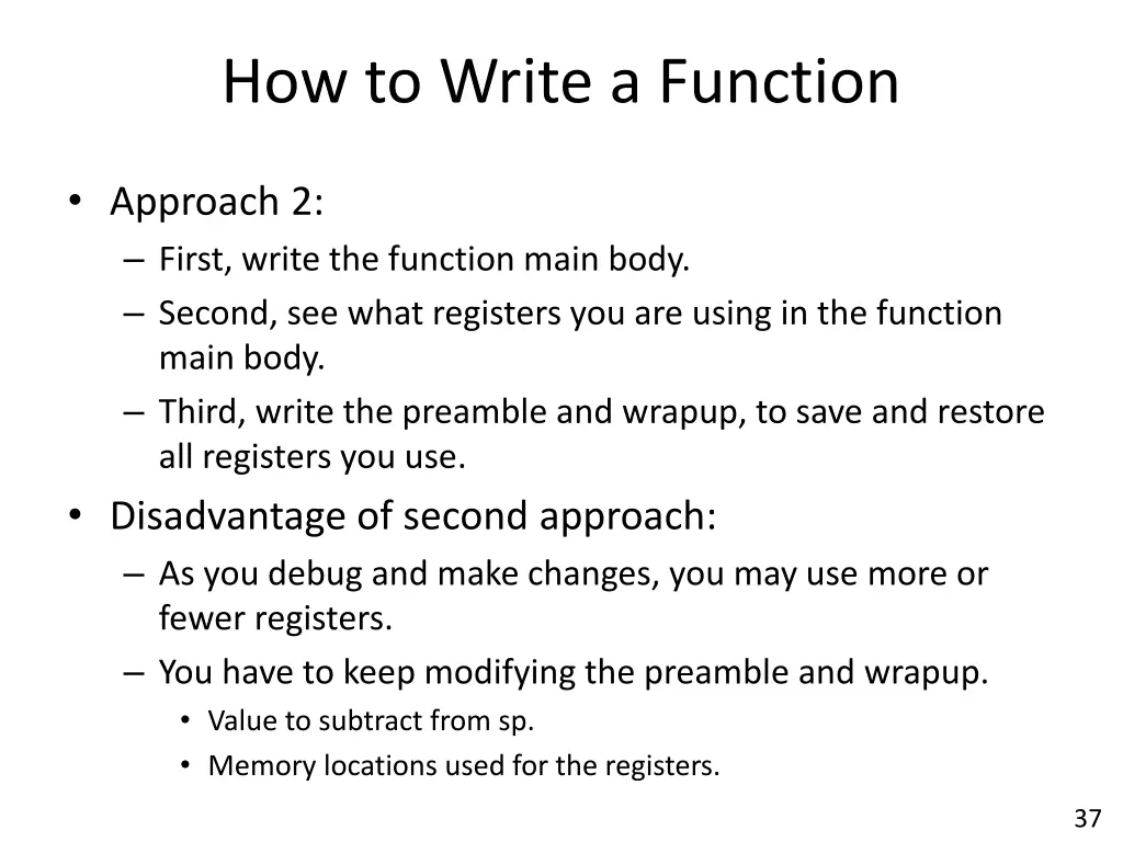 how to write a function 1
