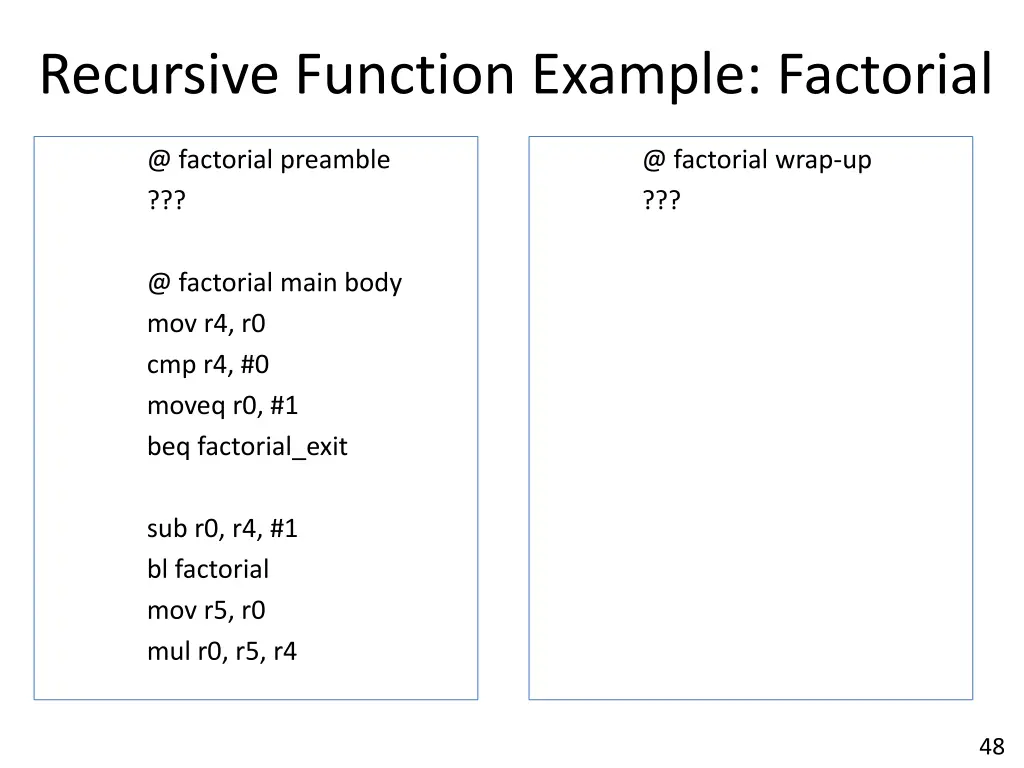 recursive function example factorial 3