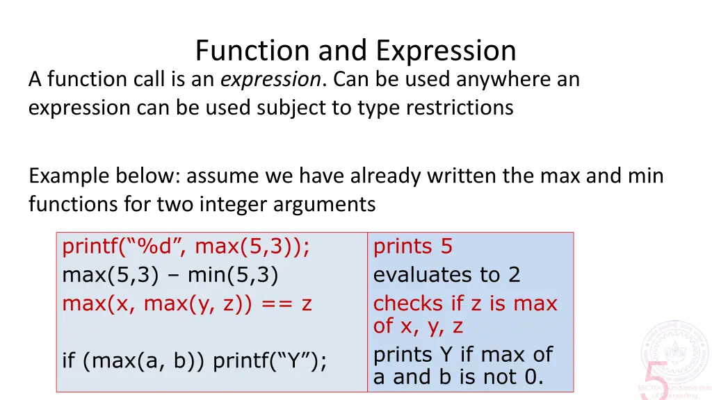 function and expression