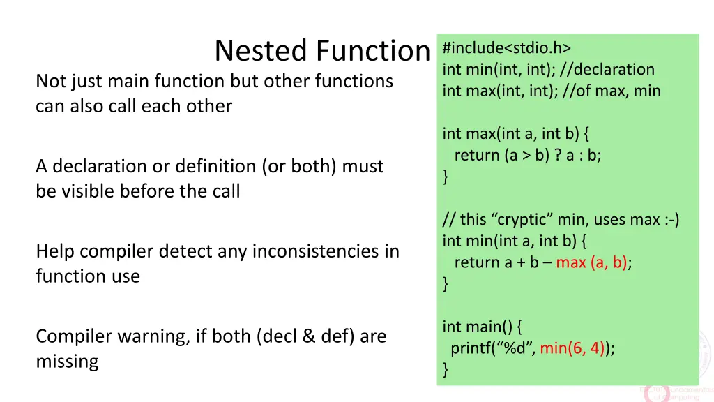 nested function calls