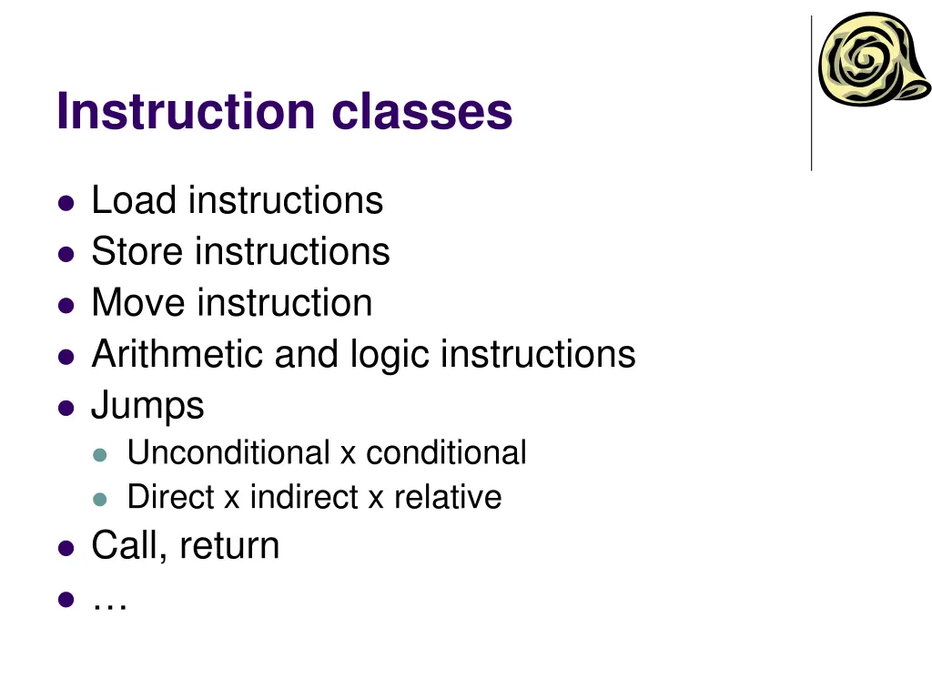 instruction classes