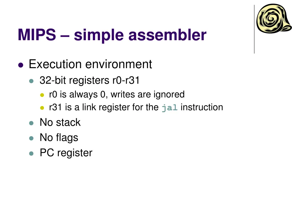 mips simple assembler