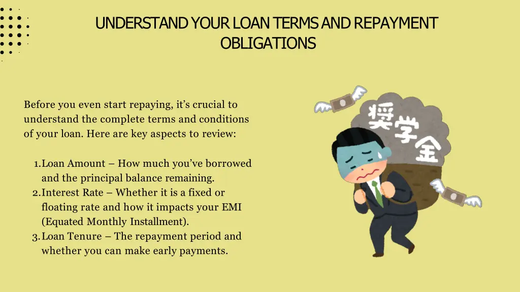 understand your loan terms and repayment