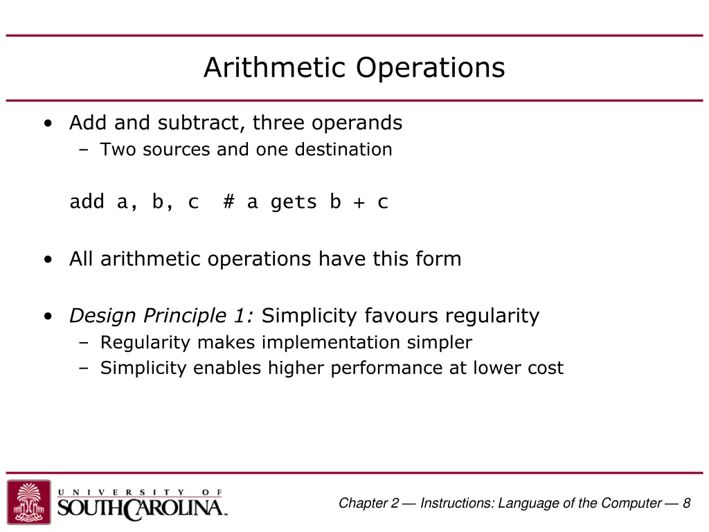arithmetic operations