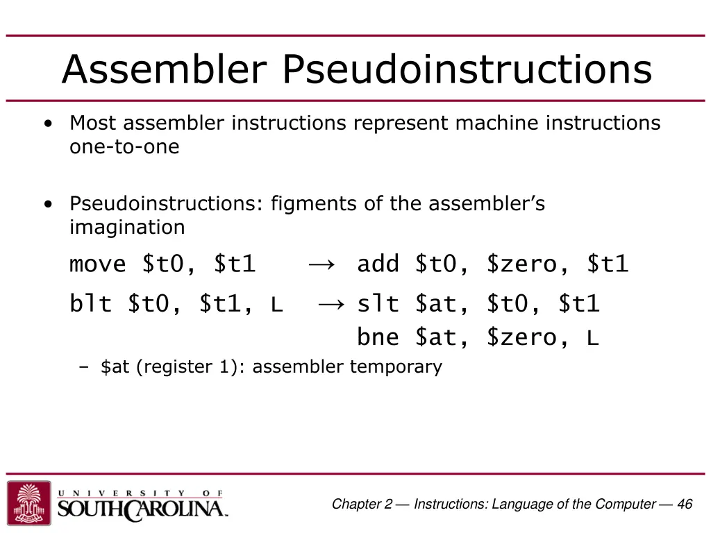assembler pseudoinstructions