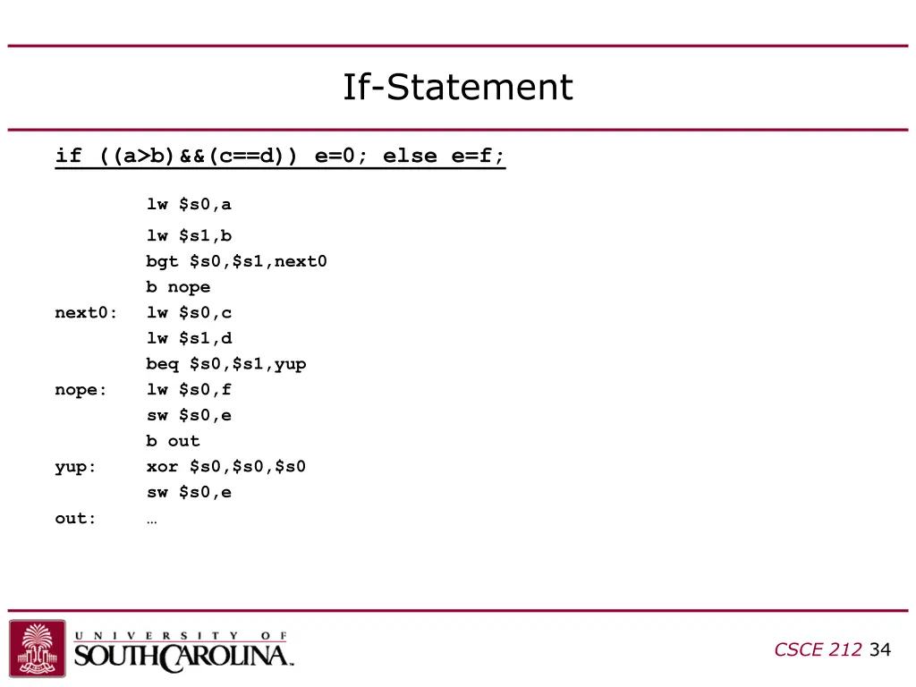 if statement