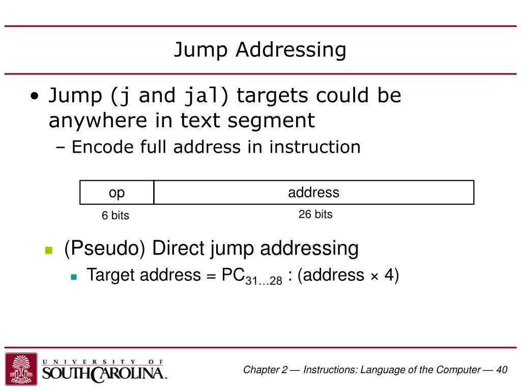 jump addressing