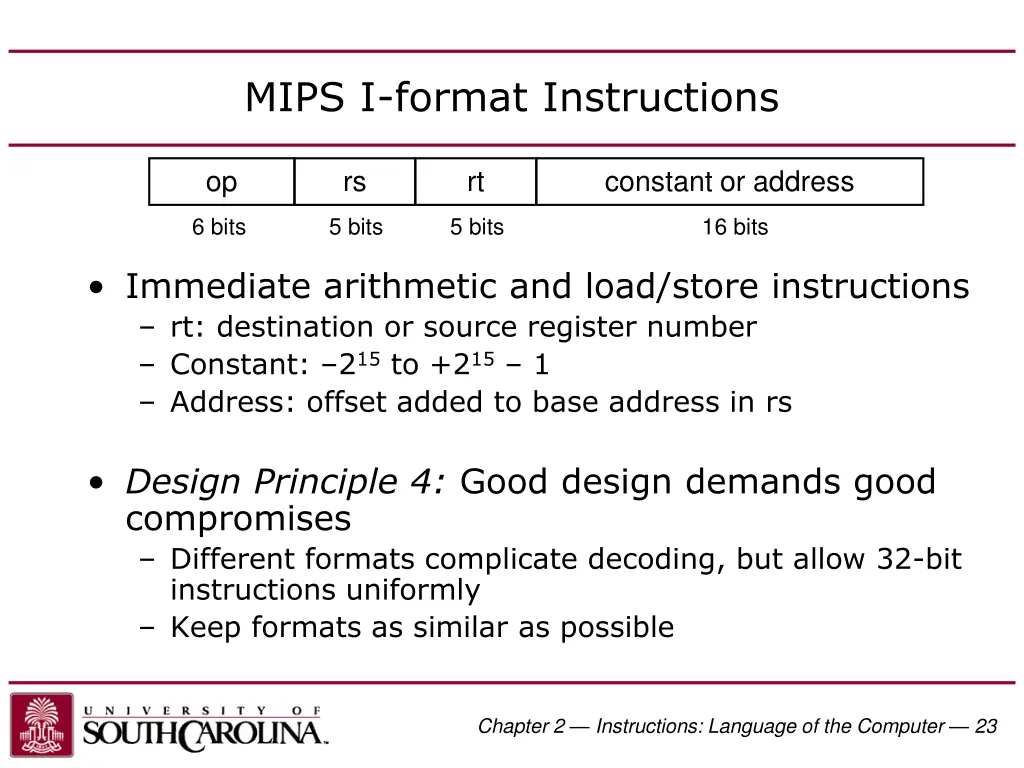 mips i format instructions